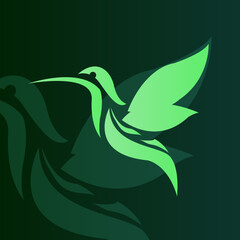 colibri editable degradado icono © Oswaldo