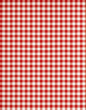 Estampa de pano de piquenique, pano xadrez vermelho vem branco 