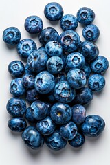 Pile of Blueberries on White Table
