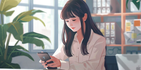 A businesswoman uses her phone's AI assistant to organize her daily schedule, ensuring maximum efficiency