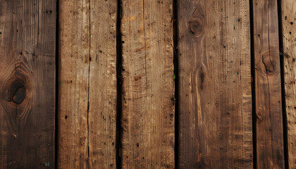 Old wooden texture, brown old dark wooden background. Generative Ai