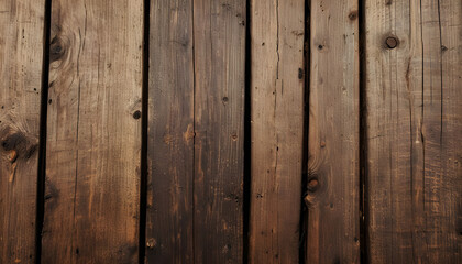 Old wooden texture, brown old dark wooden background. Generative Ai