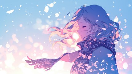 Obraz premium A character that is both stunningly beautiful and exudes youthfulness