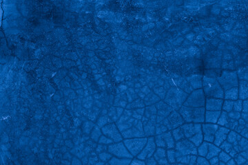 Old wall pattern texture cement blue dark abstract  blue color design are light with black gradient background.
