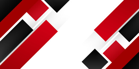 Obraz premium Abstract red, black, grey vector background. Simple red, black, white abstract geometric presentation background with blank space for text. digital technology concept for wallpaper, business banner