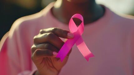 The pink cancer ribbon