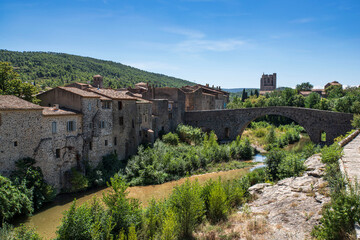 Fototapeta premium Medieval village of Lagrasse in the south of France