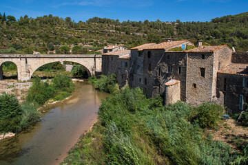 Obraz premium Medieval village of Lagrasse in the south of France
