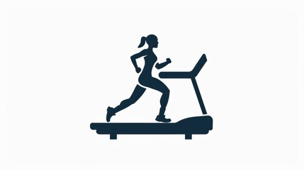 Icon of a person running on a treadmill Design elements for your project