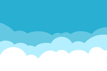 Illustration of paper cut art of clouds