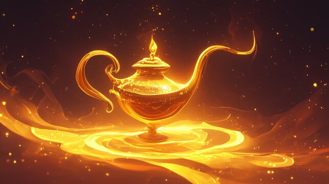 The magic lamp icon boasts a sleek and minimalist design that captivates effortlessly