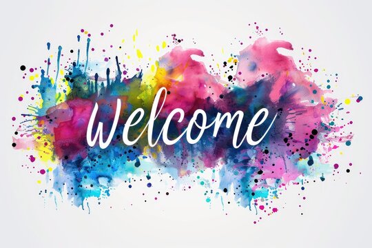 Free photo of welcome and beautiful  colorful background