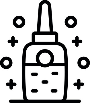 recommend clip art: Black and white line art of a dropper bottle commonly used for medicine or essential oils