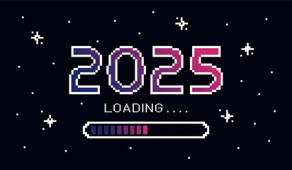 Pixel sparkling golden stars seamless border. 90s 8 bit game style glitter graphic element for branding, packaging, prints. Trendy modern retro vector illustration isolated on transparent background