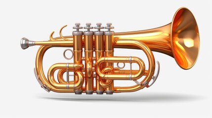 Fototapeta premium Pocket trumpet transparent UHD Wallpaper