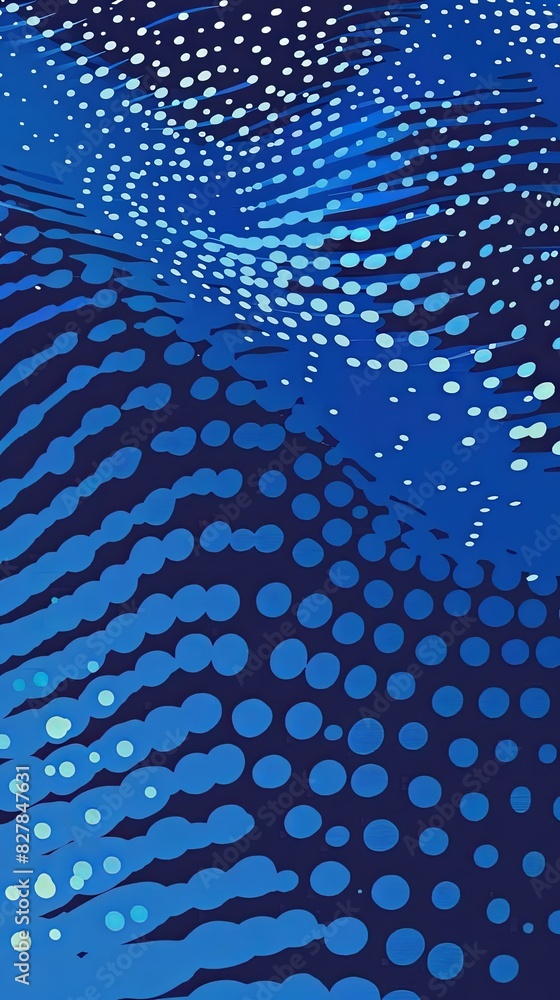 Poster a vibrant blue background adorned with an array of delicate white dots creating a dreamy and enchant