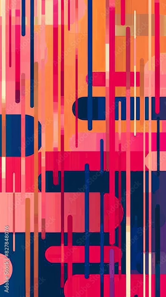 Poster a colorful, abstract background featuring a dynamic mix of lines and shapes