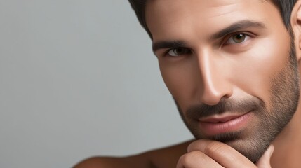 Fototapeta premium A man with a beard and a chin.