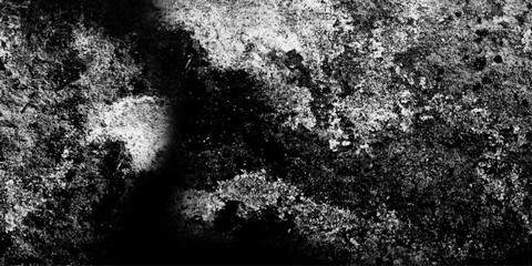 Black and white abstract grunge old concrete wall texture stain isolated overlay decorative vintage background.