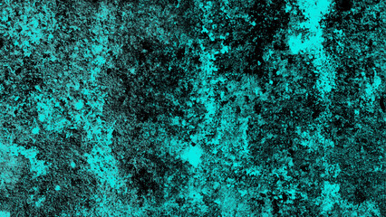 Cyan abstract grunge old concrete wall texture stain isolated overlay decorative vintage background.