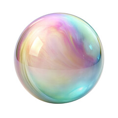 Obraz premium Colorful Iridescent Glass Ball Isolated