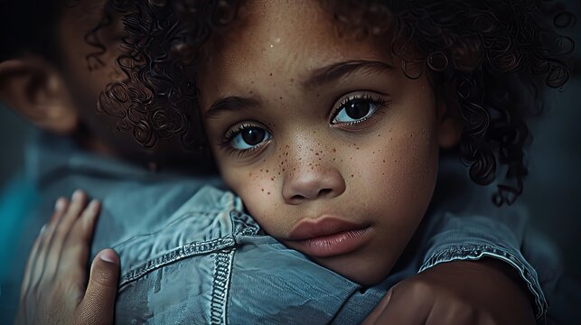 Comforting Stepdad and Stepchild