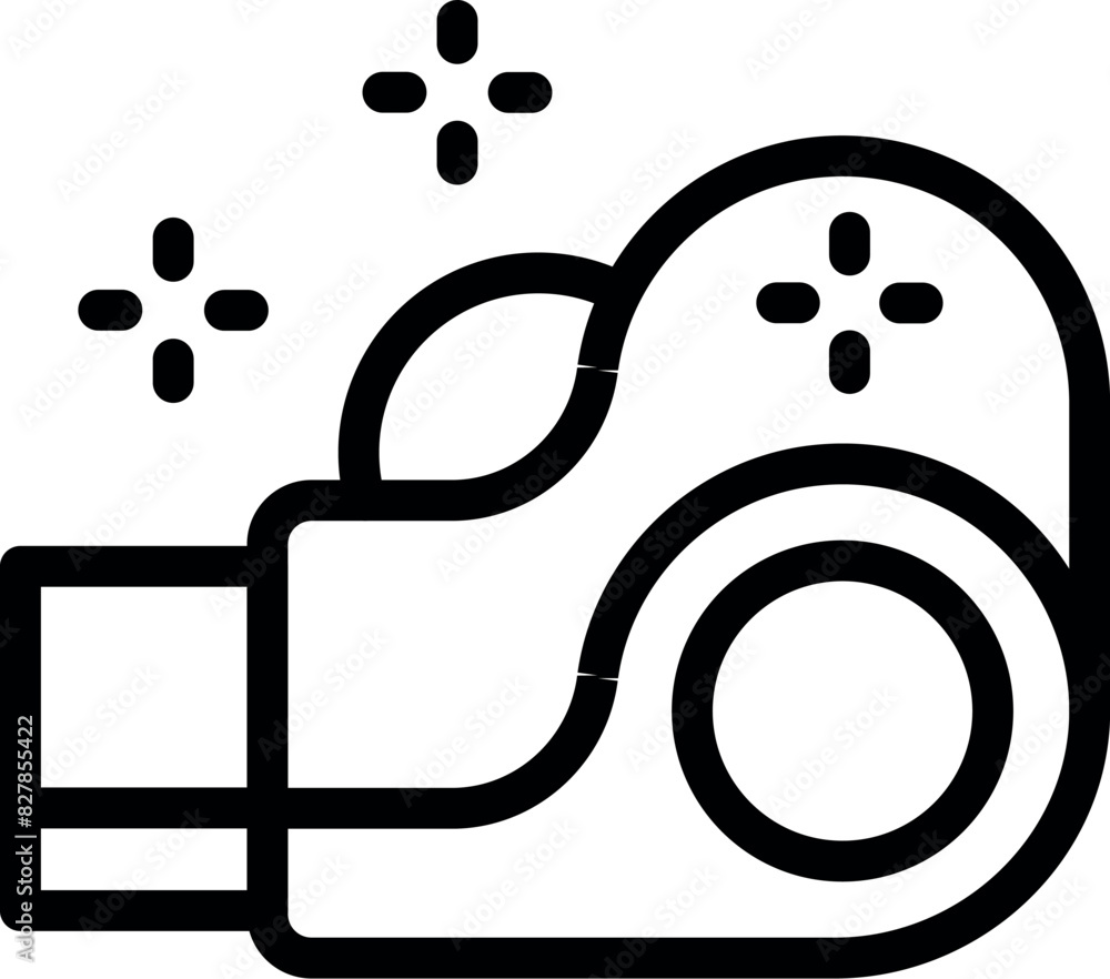 Poster a simple black and white camera icon with a flat design, suitable for web and graphic use