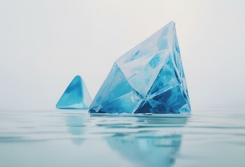 muted tones, 3.5mm film, minimalist, ice. Generative AI.	
