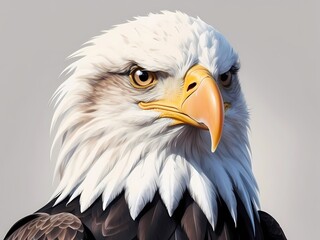 Obraz premium A quality colored pencil drawing of a cute and lovely Bald Eagle