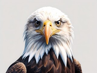 Obraz premium A quality colored pencil drawing of a cute and lovely Bald Eagle