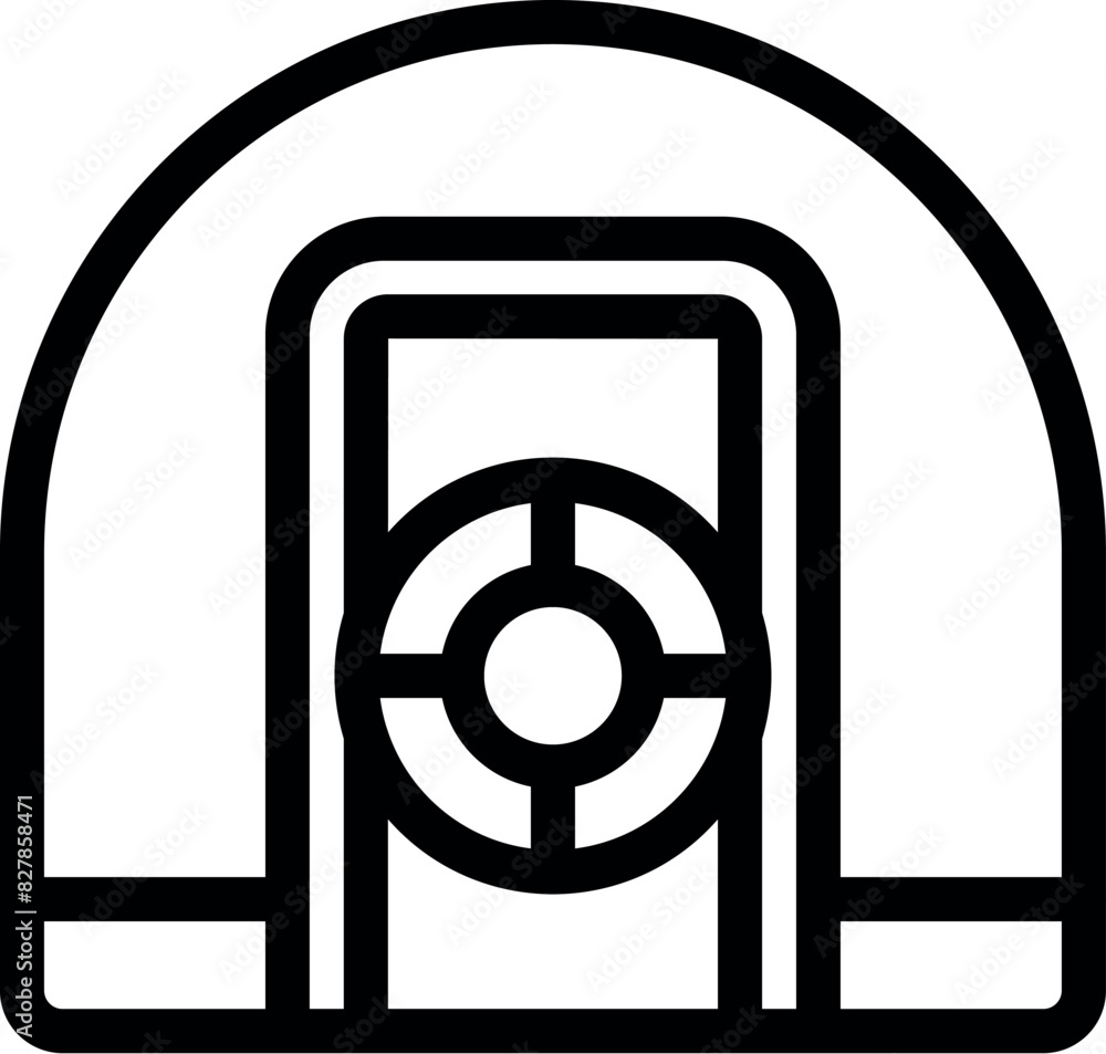 Poster simple line drawing of a classic radio, perfect for web and print design