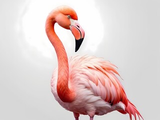 Fototapeta premium A quality colored pencil drawing of a cute and lovely Flamingo