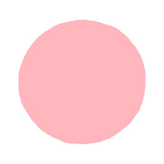 手描きのピンク色の丸 - シンプルでかわいいフレーム･あしらいのデザイン素材