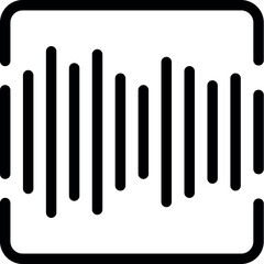 Vector illustration of a simple black and white barcode icon suitable for various applications