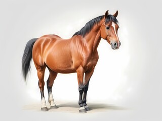 Obraz premium A quality colored pencil drawing of a cute and lovely Horse
