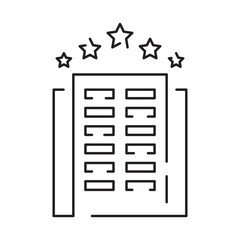 Line icon of summer and beach. Outline symbol summer vacation