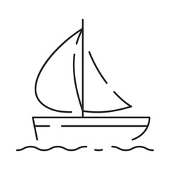 Line icon of summer and beach. Outline symbol summer vacation