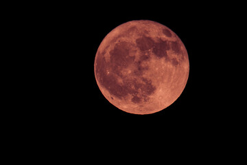 Flower moon. May full moon. Full moon isolated on night sky.