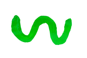 Green watercolor Isolated on A Transparent Background