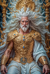 Fototapeta premium The great and beautiful god Zeus, the god of the sky, thunder, lightning, who rules the whole world