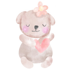 pink bear teddy sleep