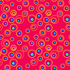 A red seamless pattern of circles