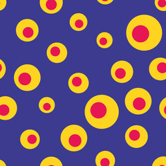 A purple seamless pattern of circles