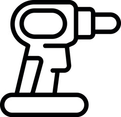 Simple black line illustration of a microscope, suitable for educational and scientific design