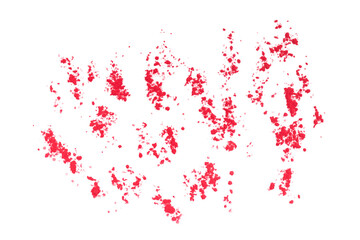 scattered red dye powder Isolated on A Transparent Background
