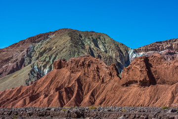 View of the beautiful Rainbow Valley (Valle del Arcoíris) at the Atacama Desert - Atacama, Chile
