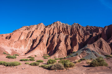 View of the beautiful Rainbow Valley (Valle del Arcoíris) at the Atacama Desert - Atacama, Chile