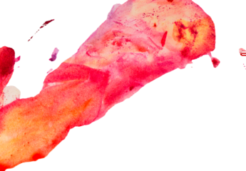 Abstract red watercolor Isolated on A Transparent Background