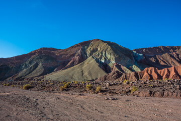 View of the beautiful Rainbow Valley (Valle del Arcoíris) at the Atacama Desert - Atacama, Chile