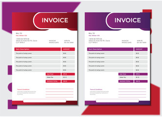 Invoice design ,Modern, Invoice design,  